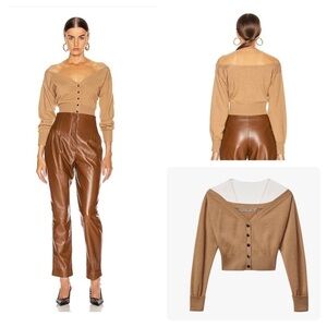 New Alexander Wang Cropped Cardigan Sweater Top